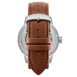 Seizmont Dante II | Montre Squelette En Acier Inoxydable Argenté Et Bleu Avec Bracelet En Cuir -Trendhim en ligne 28255 4