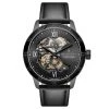 Seizmont Dante II | Montre Squelette En Acier Inoxydable Noir Avec Bracelet En Cuir -Trendhim en ligne 28258 1 2