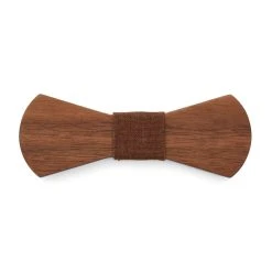 Tailor Toki Noeud Papillon Marron En Bois De Noyer