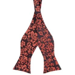 Tailor Toki Noeud Papillon à Motif Floral Imprimé Rouge Et Noir