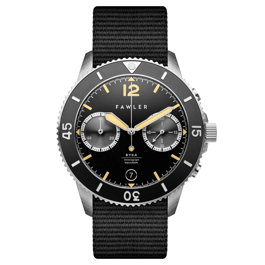 Fawler Ryka | Montre Militaire De Plongée Noire Et Jaune 3 Fawler Ryka | Montre Militaire De Plongée Noire Et Jaune