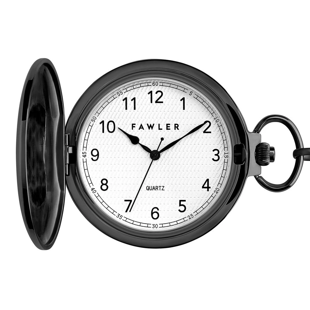 Fawler Eston | Montre De Poche Noire 3 Fawler Eston | Montre De Poche Noire