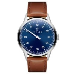 Fawler Paz | Montre Habillée Bleue à Une Seule Aiguille En Acier Inoxydable