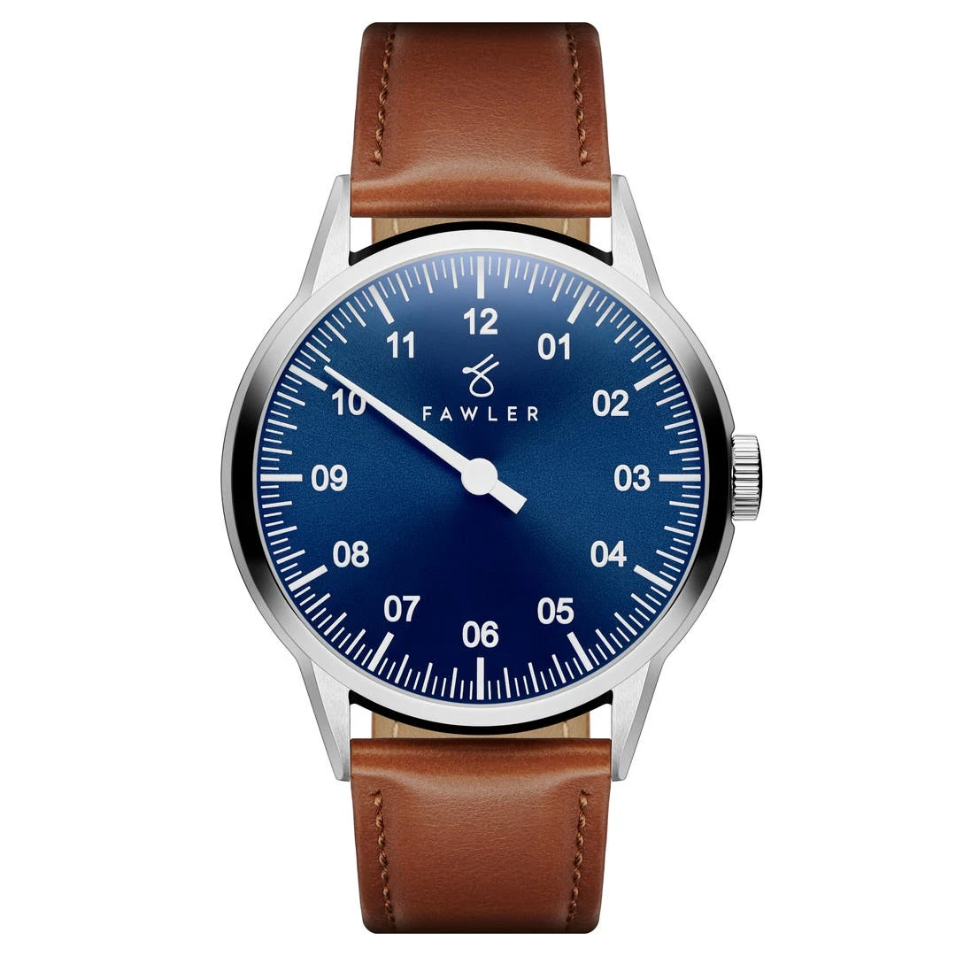 Fawler Paz | Montre Habillée Bleue à Une Seule Aiguille En Acier Inoxydable 3 Fawler Paz | Montre Habillée Bleue à Une Seule Aiguille En Acier Inoxydable