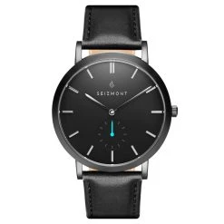 Seizmont Montre Minimaliste Aether Iusef Noire Et Bleue