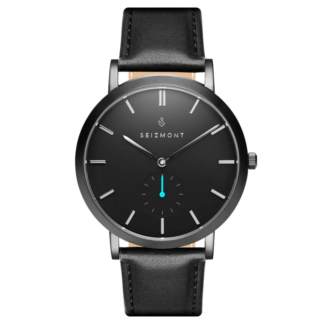 Seizmont Montre Minimaliste Aether Iusef Noire Et Bleue 3 Seizmont Montre Minimaliste Aether Iusef Noire Et Bleue