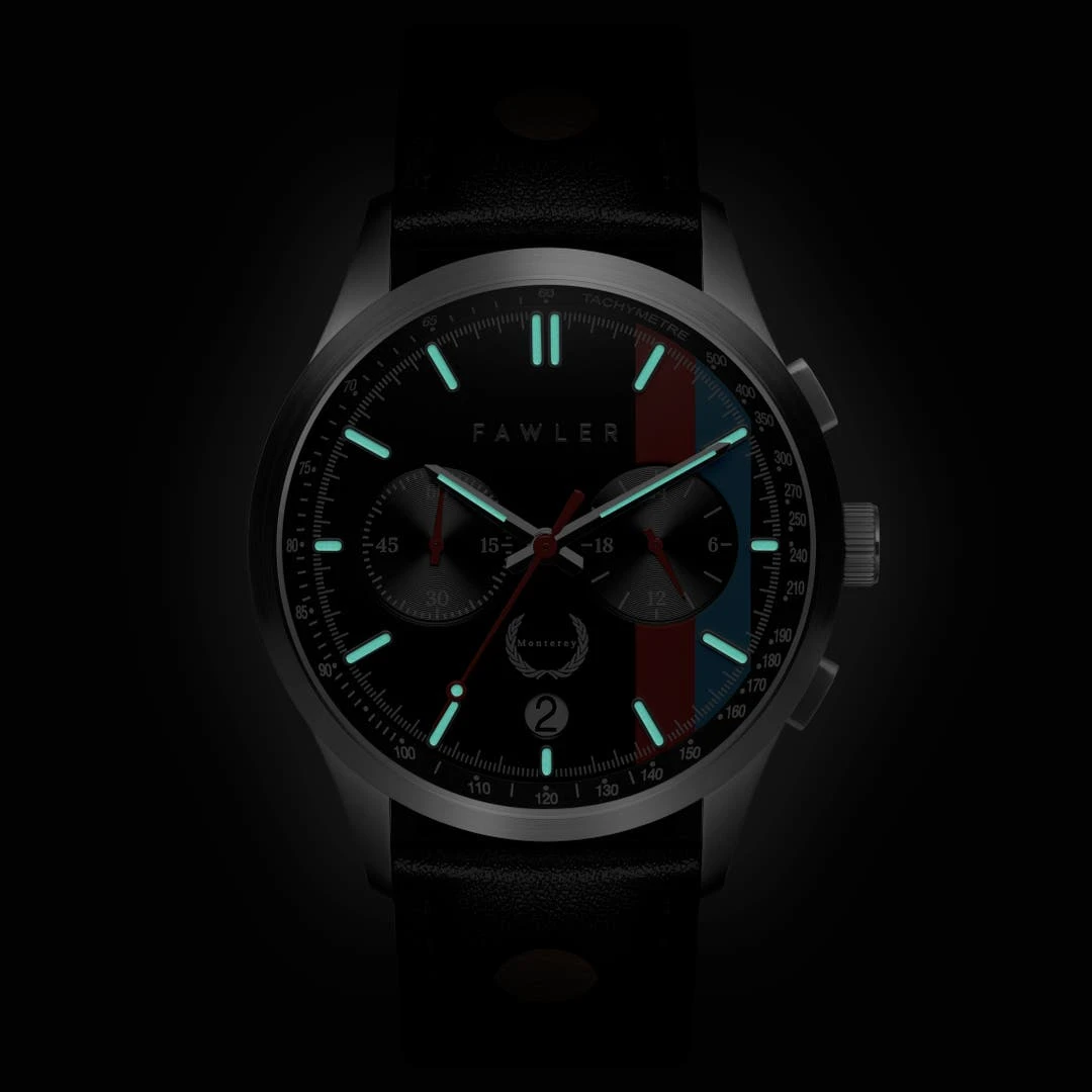 Fawler Monterey | Montre De Course Bleue Et Rouge 7 Fawler Monterey | Montre De Course Bleue Et Rouge – Image 5