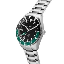 Fawler Métier | Montre GMT En Acier Inoxydable Vert 10 Fawler Métier | Montre GMT En Acier Inoxydable Vert -Trendhim en ligne 3 2gmtsaat