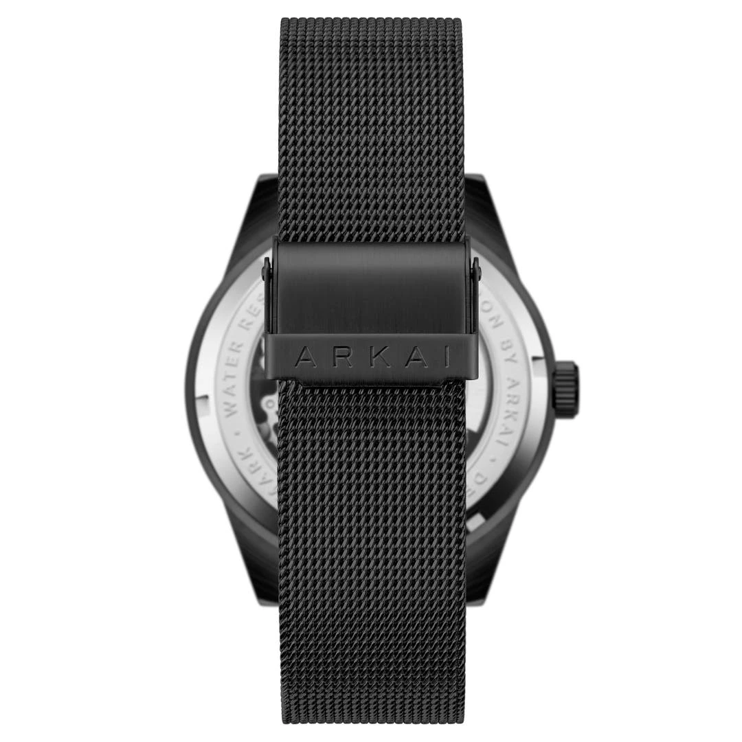 Arkai Caron | Montre Squelette Automatique En Acier Inoxydable Noir 7 Arkai Caron | Montre Squelette Automatique En Acier Inoxydable Noir – Image 5