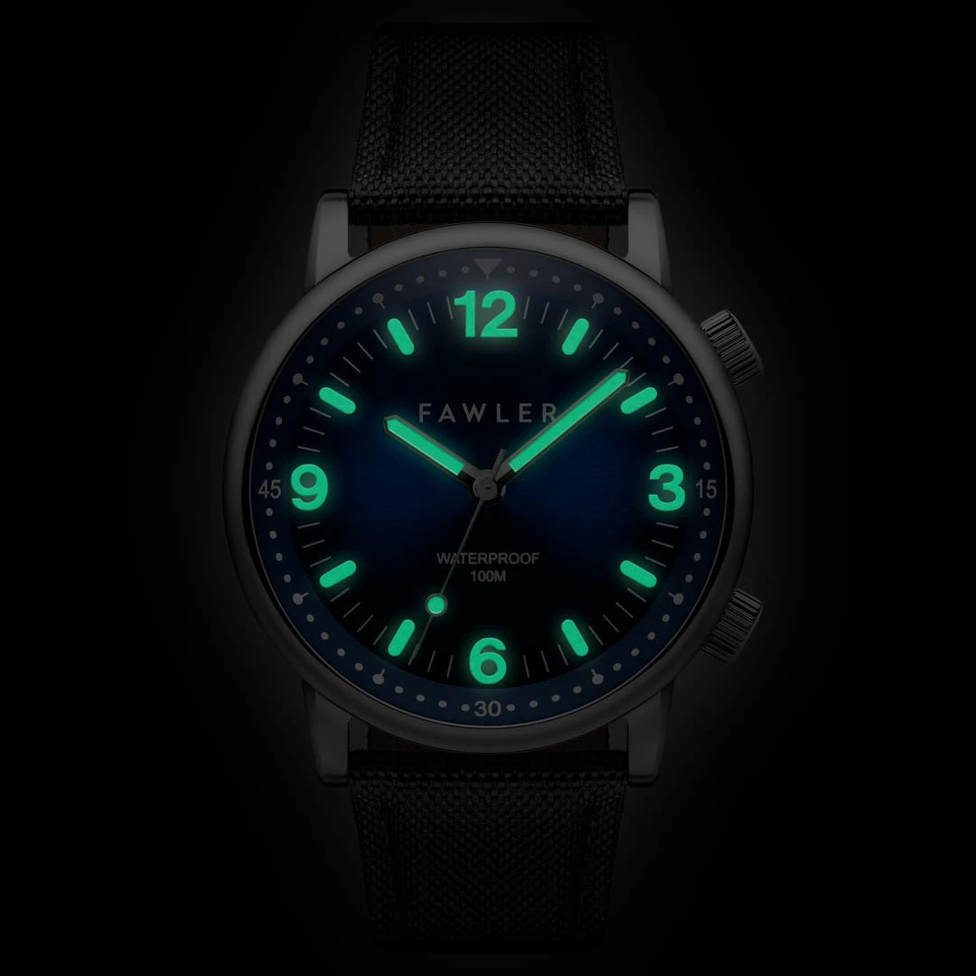 Fawler Acero | Montre De Plongée Bleue En Acier Inoxydable Argenté 4 Fawler Acero | Montre De Plongée Bleue En Acier Inoxydable Argenté – Image 2