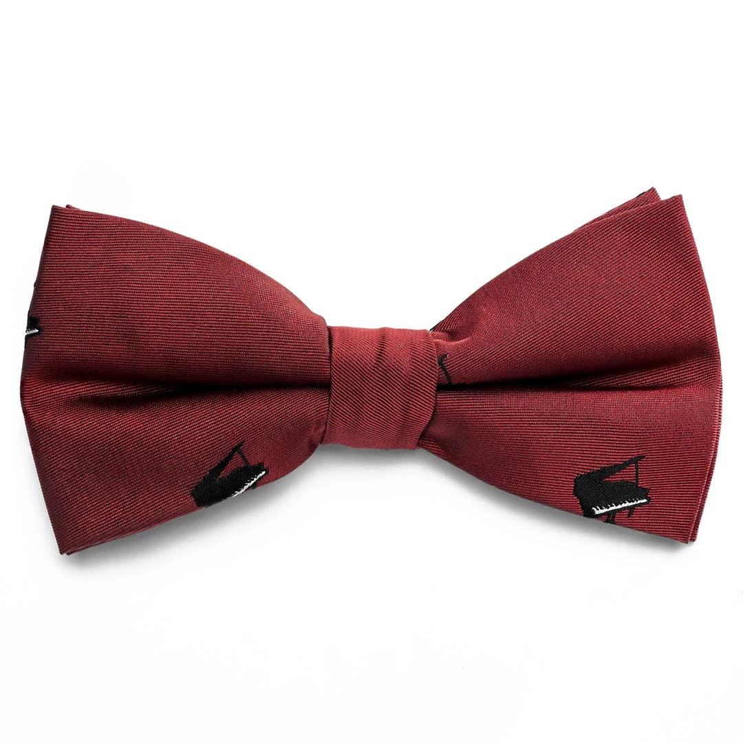 Trendhim Nœud Papillon Pré-noué Bordeaux à Motifs De Pianos 3 Trendhim Nœud Papillon Pré-noué Bordeaux à Motifs De Pianos