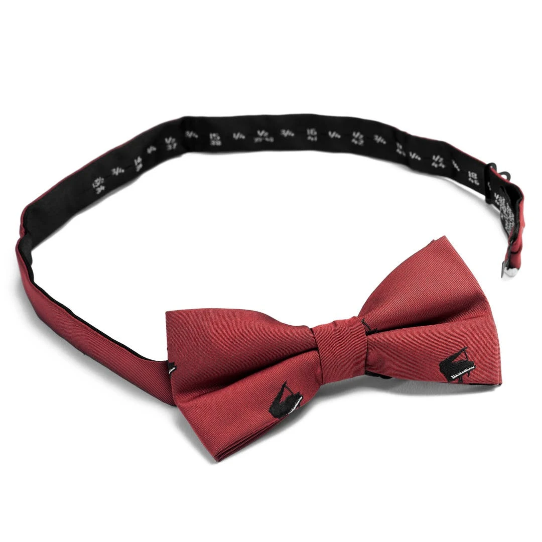 Trendhim Nœud Papillon Pré-noué Bordeaux à Motifs De Pianos 4 Trendhim Nœud Papillon Pré-noué Bordeaux à Motifs De Pianos – Image 2