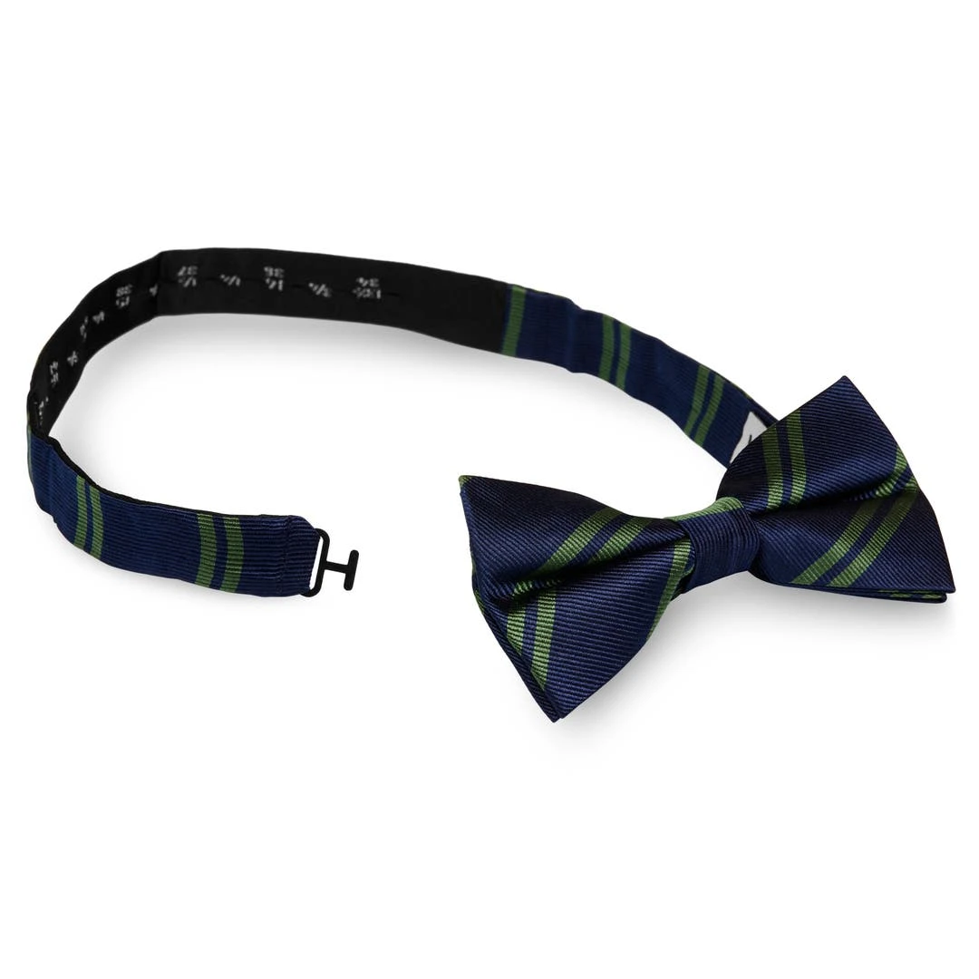 Trendhim Noeud Papillon En Soie Bleu Marine à Rayures Vertes 4 Trendhim Noeud Papillon En Soie Bleu Marine à Rayures Vertes – Image 2