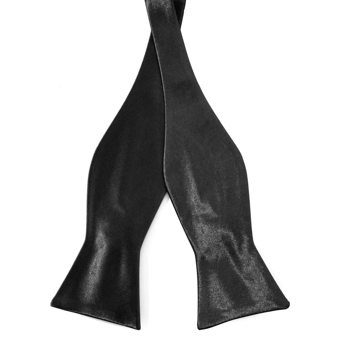 Trendhim Noeud Papillon à Nouer Uni Noir Brillant 3 Trendhim Noeud Papillon à Nouer Uni Noir Brillant