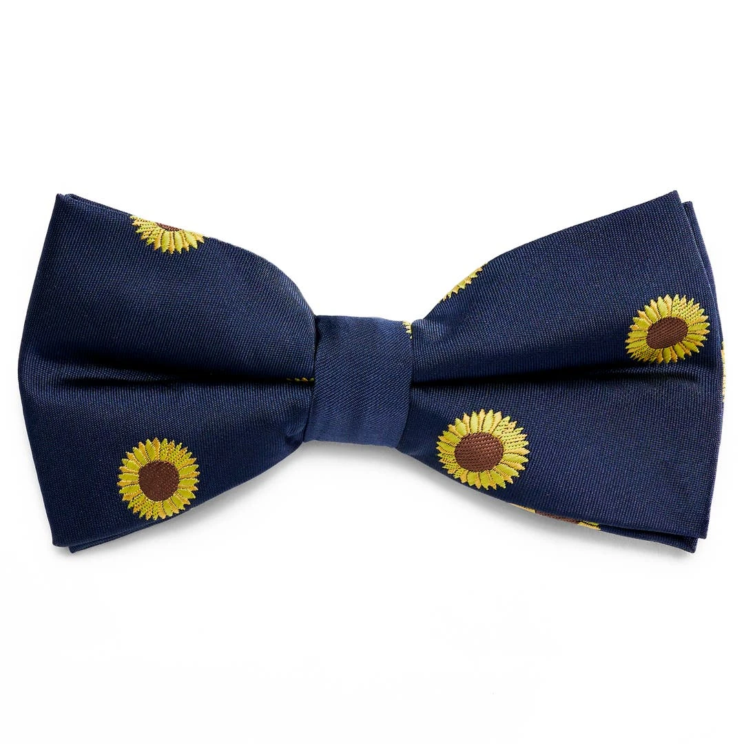 Trendhim Nœud Papillon Bleu Marine Pré-noué à Motif De Tournesols 3 Trendhim Nœud Papillon Bleu Marine Pré-noué à Motif De Tournesols