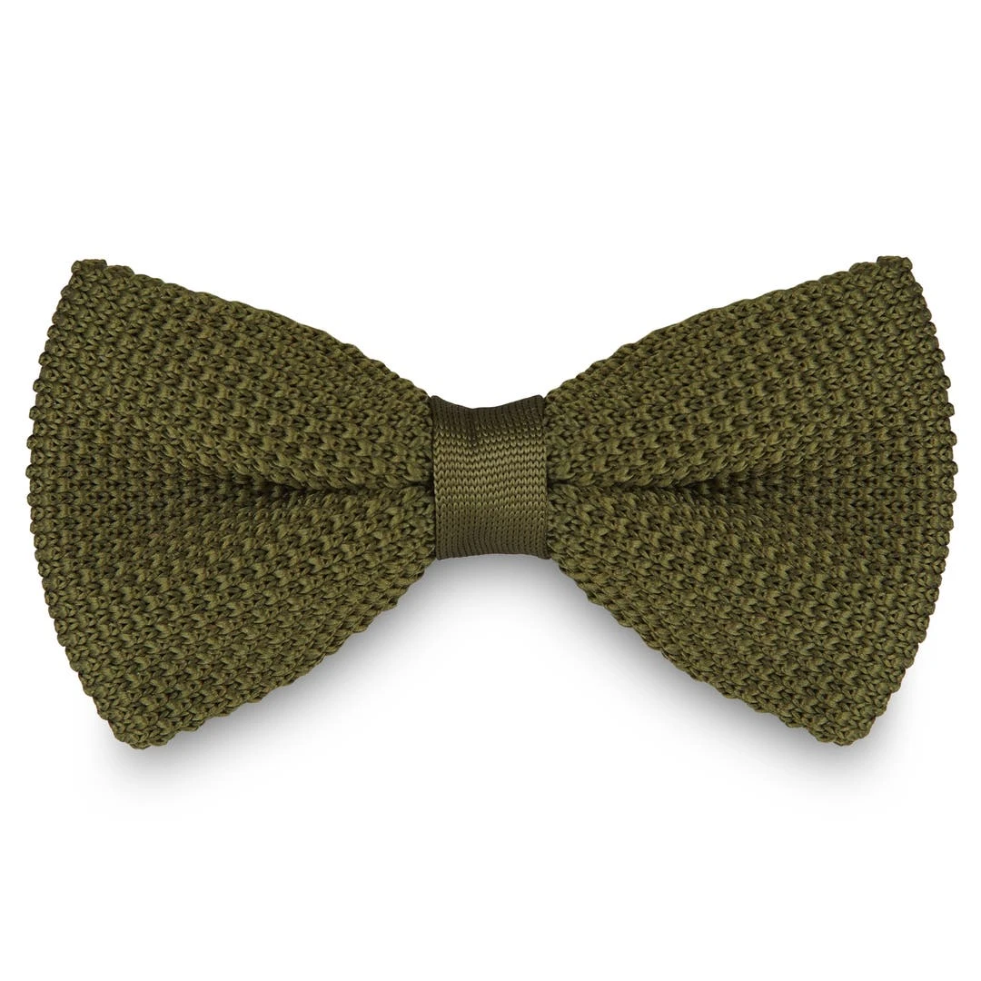 Tailor Toki Noeud Papillon Tricoté Vert Olive 3 Tailor Toki Noeud Papillon Tricoté Vert Olive