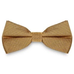 Trendhim Noeud Papillon En Soie Dorée à Pois Blancs