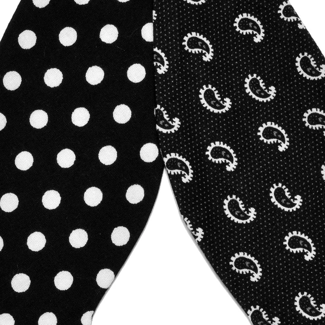 Tailor Toki Nœud Papillon En Coton Réversible Motif Noir 4 Tailor Toki Nœud Papillon En Coton Réversible Motif Noir – Image 2