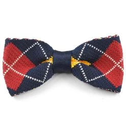 Tailor Toki Nœud Papillon à Carrés Uni Navy