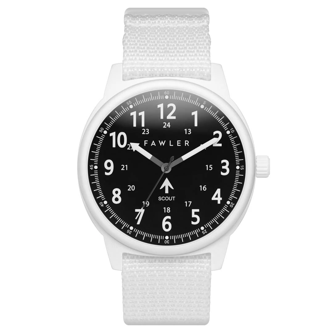 Fawler Scout | Montre Militaire Blanche à Bracelet NATO En Série Limitée 3 Fawler Scout | Montre Militaire Blanche à Bracelet NATO En Série Limitée