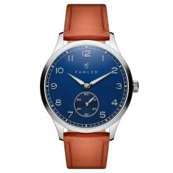 Fawler Adrien | Montre En Acier Inoxydable Et émail Bleu