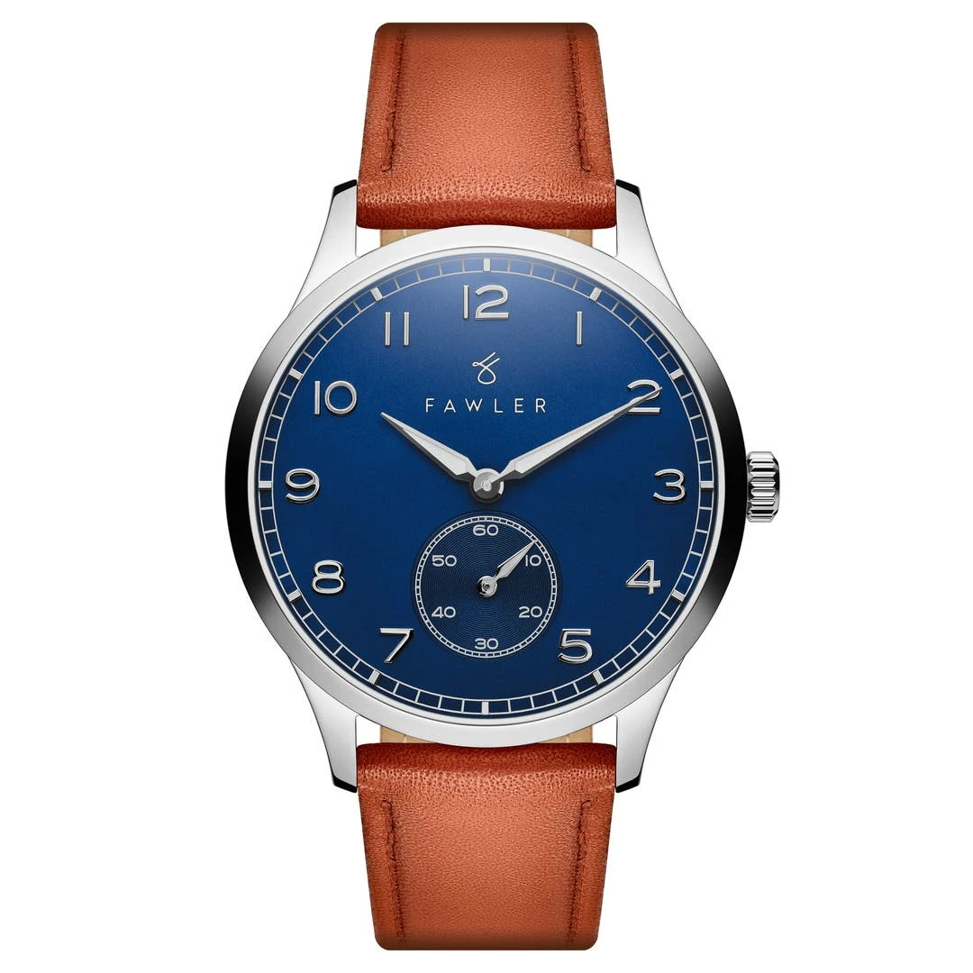 Fawler Adrien | Montre En Acier Inoxydable Et émail Bleu 3 Fawler Adrien | Montre En Acier Inoxydable Et émail Bleu