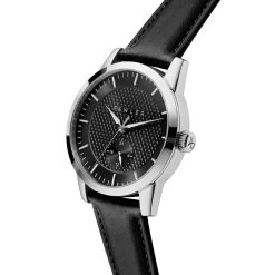 Fawler Dayton | Montre En Acier Inoxydable Argenté Avec Cadran Noir Texturé -Trendhim en ligne 4 2dajton