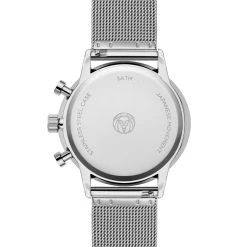 Lucleon Ternion | Montre à Double Fuseau Horaire En Acier Inoxydable Blanc Et Argenté -Trendhim en ligne 4 3ninon