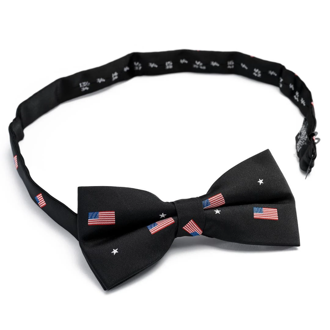 Trendhim Nœud Papillon Noir Pré-noué Avec Drapeau Américain 4 Trendhim Nœud Papillon Noir Pré-noué Avec Drapeau Américain – Image 2