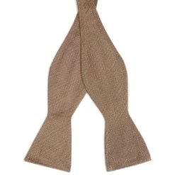 Trendhim Noeud Papillon En Soie Beige à Pois Blancs