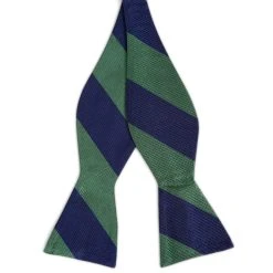 Trendhim Nœud Papillon En Soie à Rayures Vertes Et Bleues