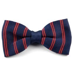 Tailor Toki Nœud Papillon Navy à Bandes Rouges