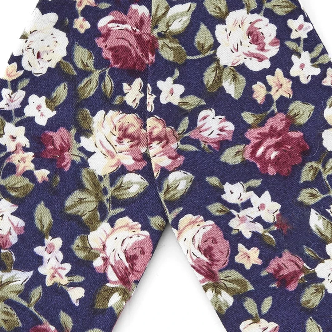 Bohemian Revolt Noeud Papillon à Nouer Bleu Foncé Imprimé Floral 4 Bohemian Revolt Noeud Papillon à Nouer Bleu Foncé Imprimé Floral – Image 2