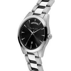 Fawler Eric | Montre En Acier Inoxydable Noir Et Argent Avec Affichage Du Jour Et De La Date -Trendhim en ligne 5 2ef