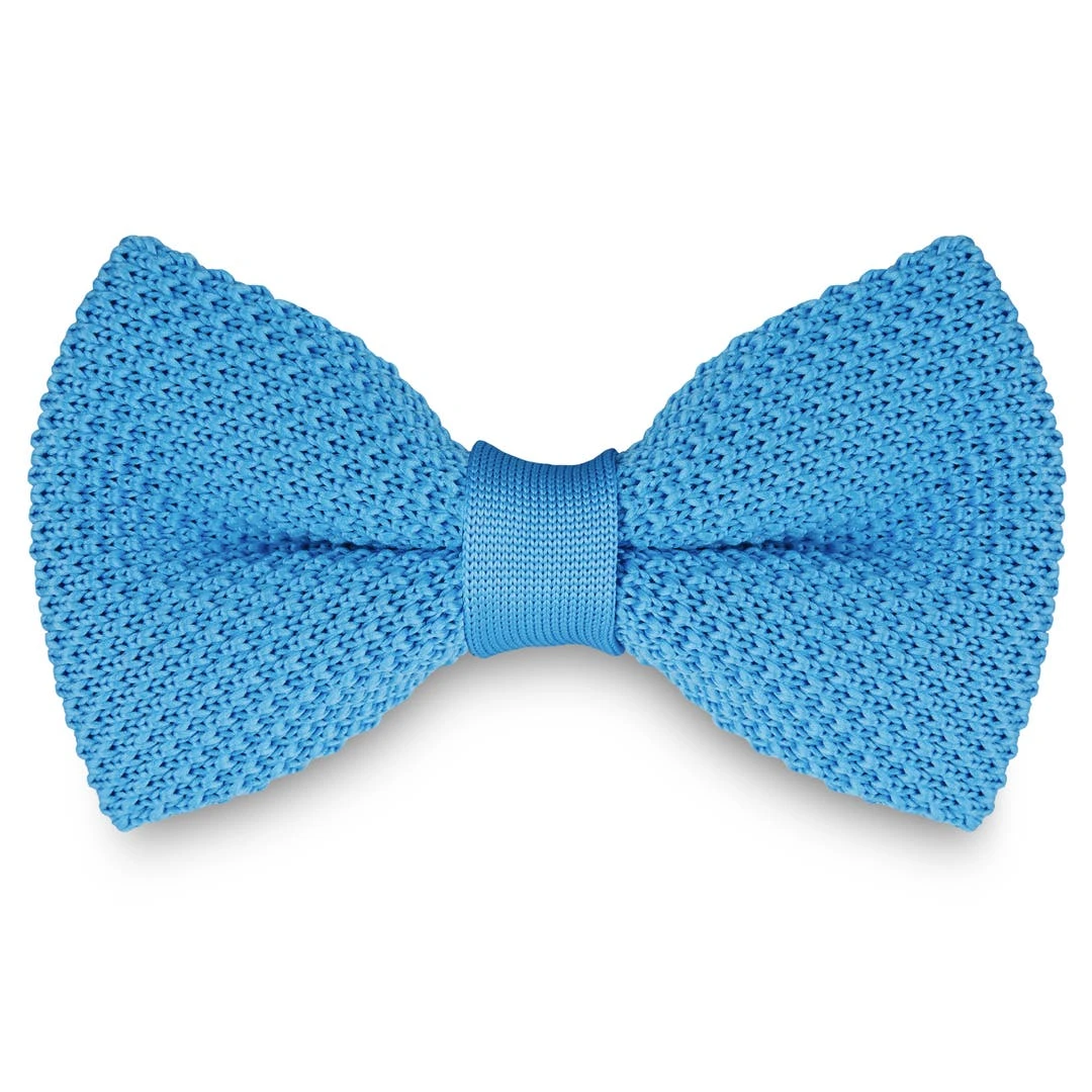 Tailor Toki Noeud Papillon Tricoté Bleu Céruléen 3 Tailor Toki Noeud Papillon Tricoté Bleu Céruléen