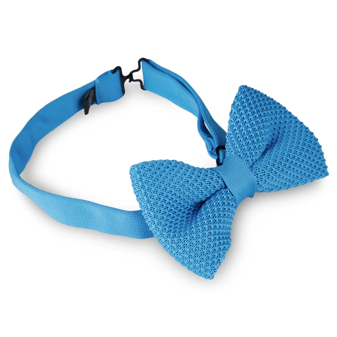 Tailor Toki Noeud Papillon Tricoté Bleu Céruléen 4 Tailor Toki Noeud Papillon Tricoté Bleu Céruléen – Image 2