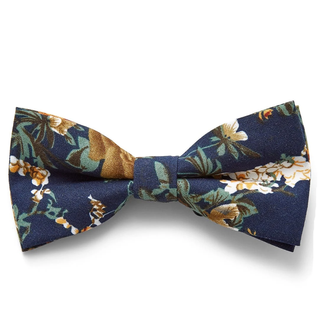 Tailor Toki Nœud Papillon Rétro Floral Bleu 3 Tailor Toki Nœud Papillon Rétro Floral Bleu