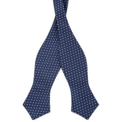 Tailor Toki Noeud Papillon Bleu à Mini Pois Blancs