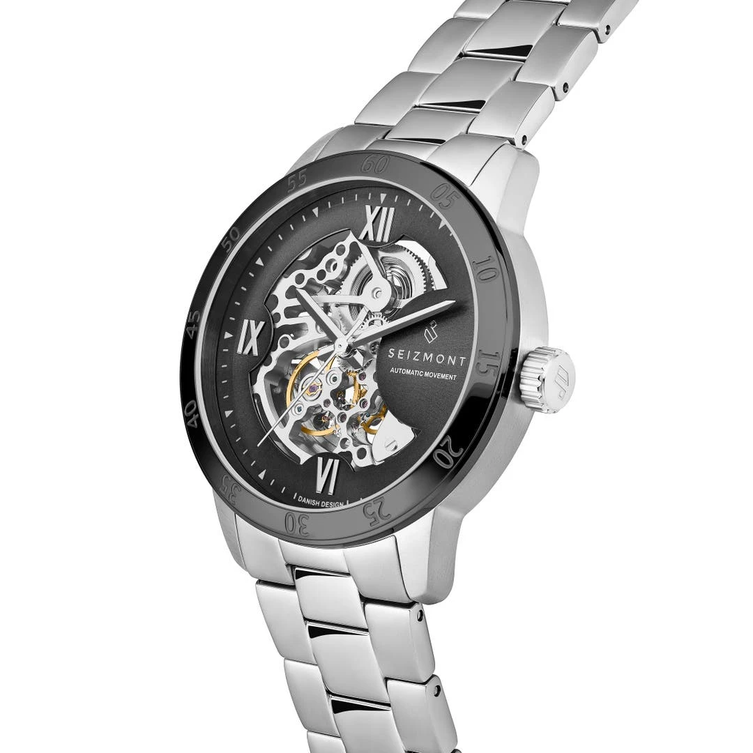 Seizmont Dante II | Montre Squelette Couleur Noir Et Argent 6 Seizmont Dante II | Montre Squelette Couleur Noir Et Argent – Image 4