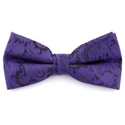 Tailor Toki Noeud Papillon Prénoué à Motif Cachemire Violet Foncé