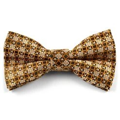 Tailor Toki Nœud Papillon Rétro Marron Et Jaune