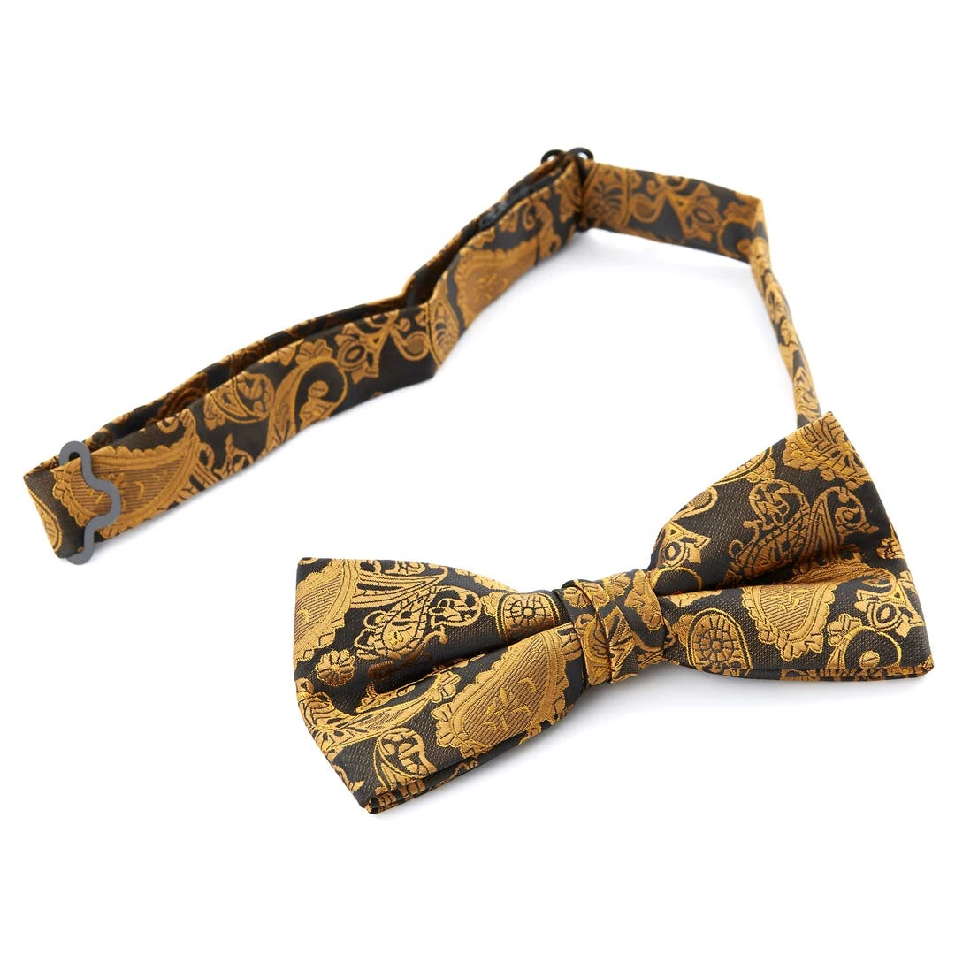 Tailor Toki Noeud Papillon Prénoué à Motif Cachemire Or & Marron 4 Tailor Toki Noeud Papillon Prénoué à Motif Cachemire Or & Marron – Image 2