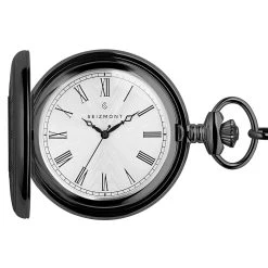 Seizmont Altair | Montre De Poche Demi-chasseur Noire