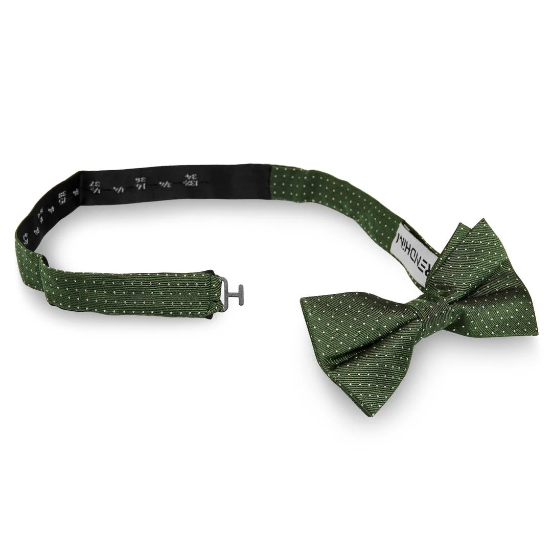 Trendhim Noeud Papillon En Soie Verte à Pois Blancs 4 Trendhim Noeud Papillon En Soie Verte à Pois Blancs – Image 2