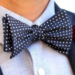 Tailor Toki Noeud Papillon En Coton Bleu Marine à Pois Blancs -Trendhim en ligne 9041 bowtie 1