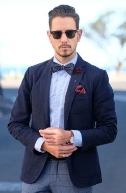 Tailor Toki Noeud Papillon En Coton Bleu Marine à Pois Blancs -Trendhim en ligne billed 1 34