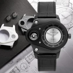 Alternative view of Seizmont Montre à Boussole En Acier Inoxydable Stefan Orbis