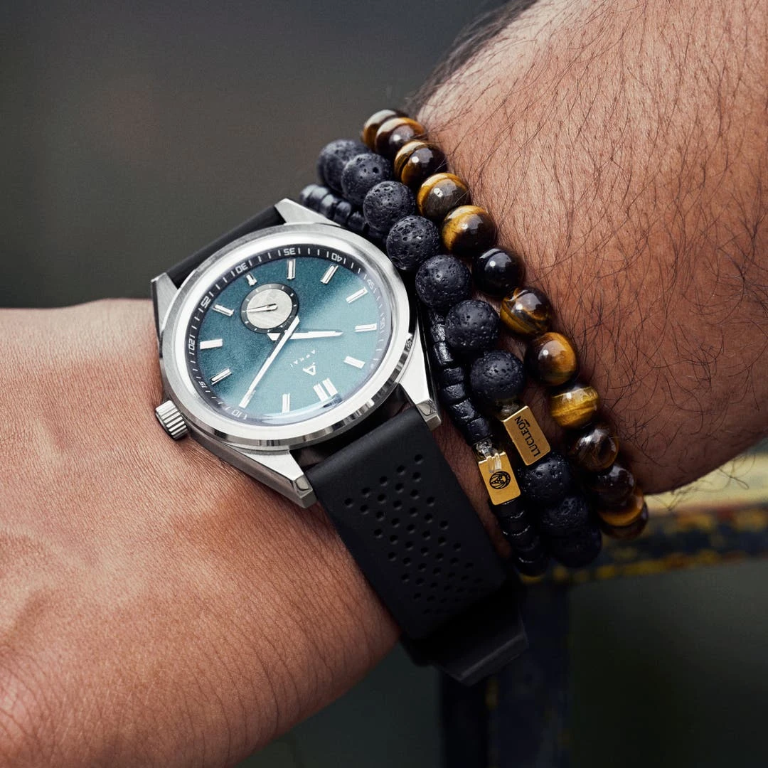 Arkai Mond | Montre Meteorite En Acier Inoxydable Argenté Et Bleu 4 Arkai Mond | Montre Meteorite En Acier Inoxydable Argenté Et Bleu – Image 2