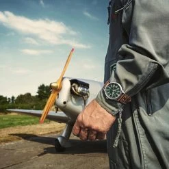 Fawler Apollo | Montre Aviateur En Acier Inoxydable Couleur Vert Et Argent -Trendhim en ligne jwm apollo drop38 frank christensen 26126 1x1 32