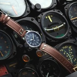 Fawler Apollo | Montre Aviateur En Acier Inoxydable Couleur Bleu Et Argent -Trendhim en ligne jwm apollo drop38 frank christensen 26127 1x1 23